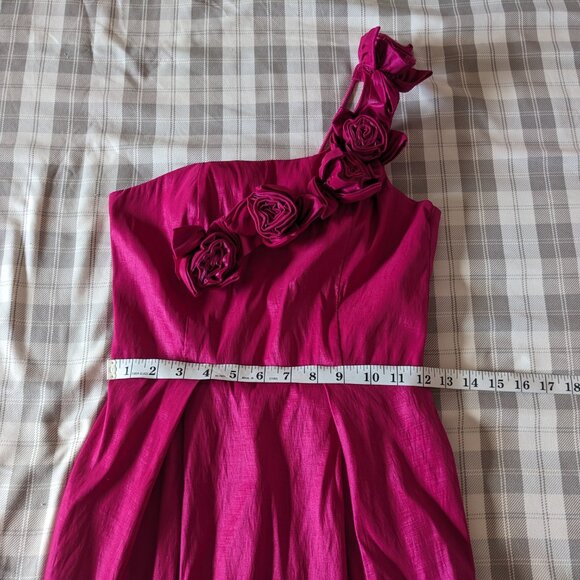 Forever 21 One Shoulder Rose Homecoming Prom Dress (Pink Size Small) - Picture 4 of 6